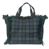 Plaid Fringe Tote