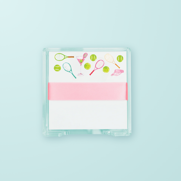 Tennis & Cocktails Pattern Desk Set