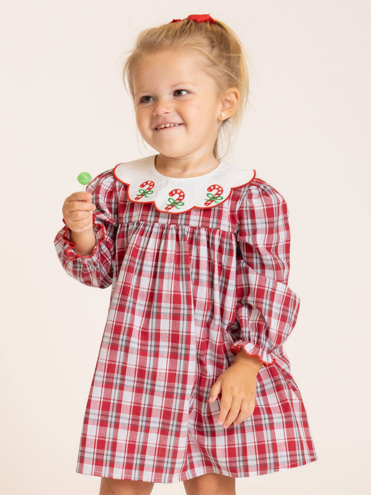 Candy Cane Plaid Dress