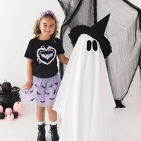 Sequin Bat Halloween Tutu Skirt - Kids Clothing