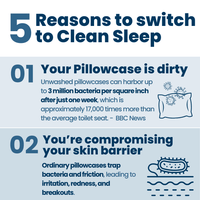Clean Sleep Silver Ion Pillowcase (Pair)m