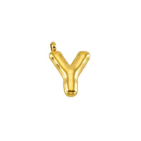 Puffy Gold Letter Pendant
