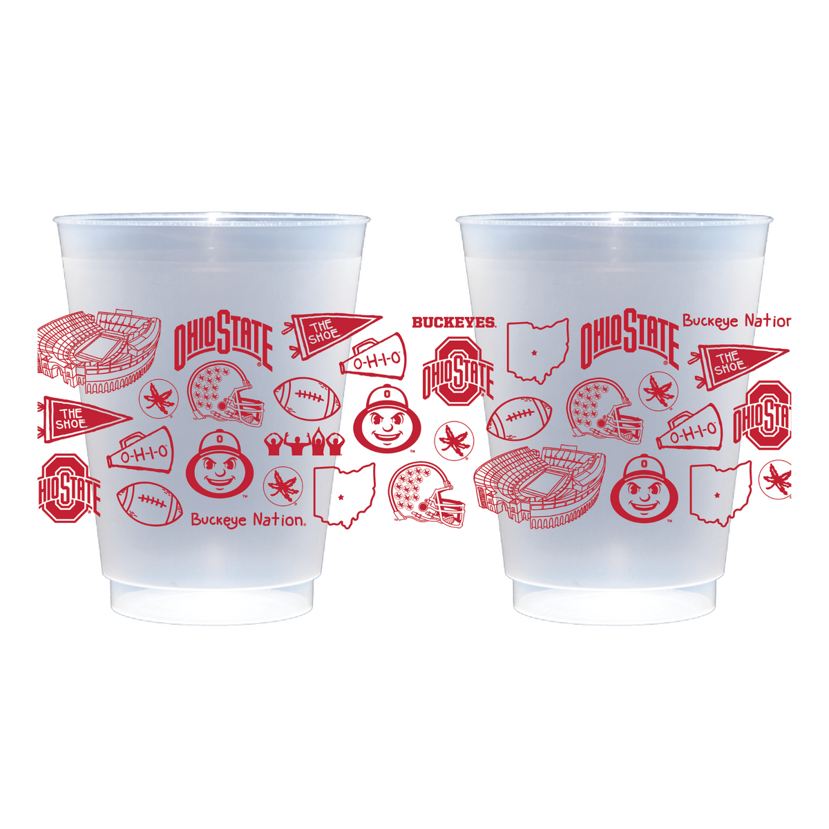 Ohio State Shatterproof Cups - Set of 8