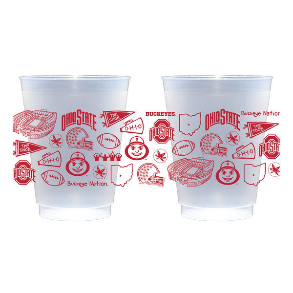 Ohio State Shatterproof Cups - Set of 8