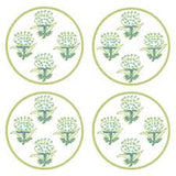 Petit Fleur Coaster Set of 4 Green/Lavender