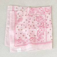 Cherry & Paisley Floral Bandana Head Wrap Square Scarf