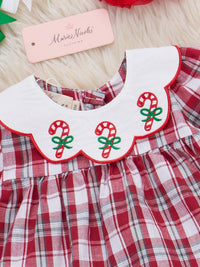 Candy Cane Plaid Bloomers Outfit