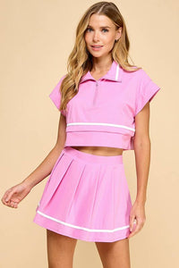 Activewear Tennis Boxy Cropped Shirt
