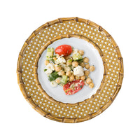 Caning Melamine Dessert/Salad Plate - Natural