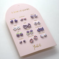 Stainless Steel Earrings - A Year of Purple Poetry