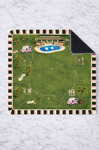On the green golf mahjong mat 33