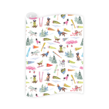 Ski Dogs Wrapping Paper Roll