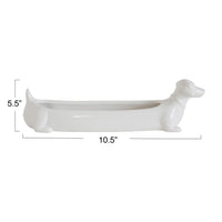 Ceramic Dachshund Cracker Dish