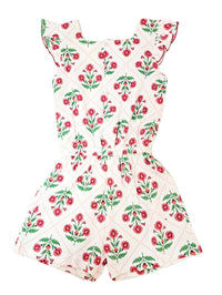 Madison Girls Floral Pima Cotton Romper