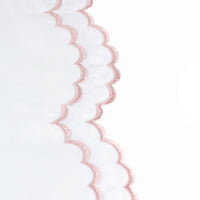 Double Scallop Embroidered Percale Euro Sham Pair