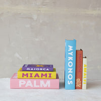 MDF & Canvas Book Storage Boxes, Set of 3