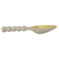 Enameled Aluminum Scoop with Ball Handle, Gold Finish & Mint