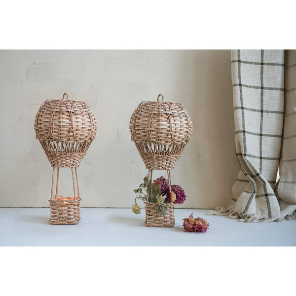 Hand-Woven Rattan Hot Air Balloon