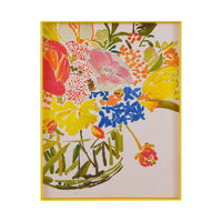 Yellow Acrylic Box Framed Canvas Wall Decor