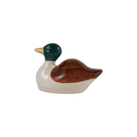 Stoneware Floating Mallard, Brown, Cream & Green