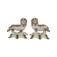 Hand-Painted Vintage Reproduction Staffordshire Dogs, Set of 2 (Bookends)