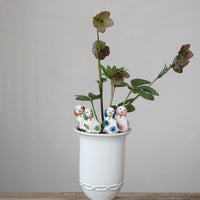 Stoneware Staffordshire Dog Plant Stake, 4 Colors