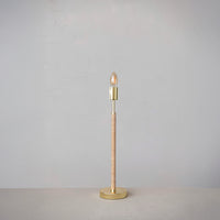 Bamboo Wrapped Metal Lamp with Inline Switch