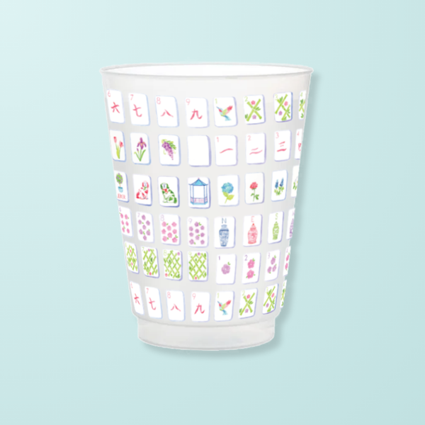 Mahjong Tiles Frosted Cups