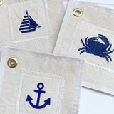 Nautical Canvas Coasters  - Set of 4