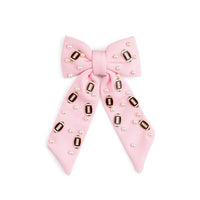 Football Pearl Bow Clip - Hair Bows - Game Day