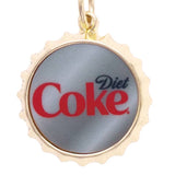 Diet Coke Bottle Cap Charm in Grey