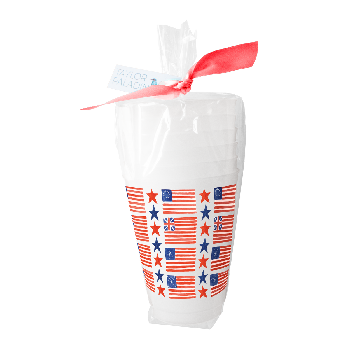 Vintage American Flag Frosted Cup