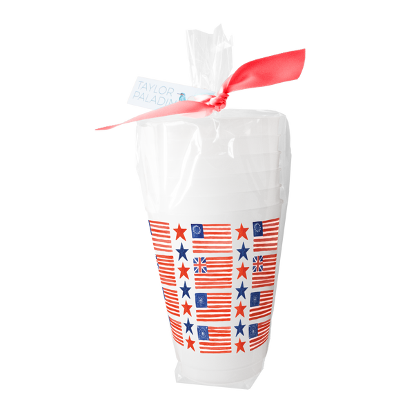 Vintage American Flag Frosted Cup
