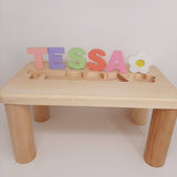 Personalized Puzzle Name Bench (Uper Case + 1 sign )