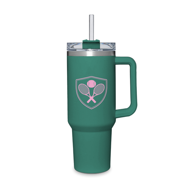 Water Tumbler (Green) - Tennis Crest