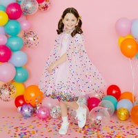 Pink Confetti Cape - Kids Dress Up Cape
