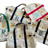 Canvas Tote Bag - Green Trim  