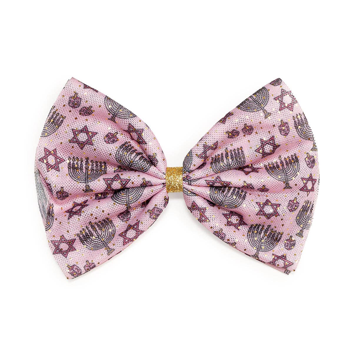 Hanukkah Tulle Bow Clip - Kids Hair Bows - Holiday