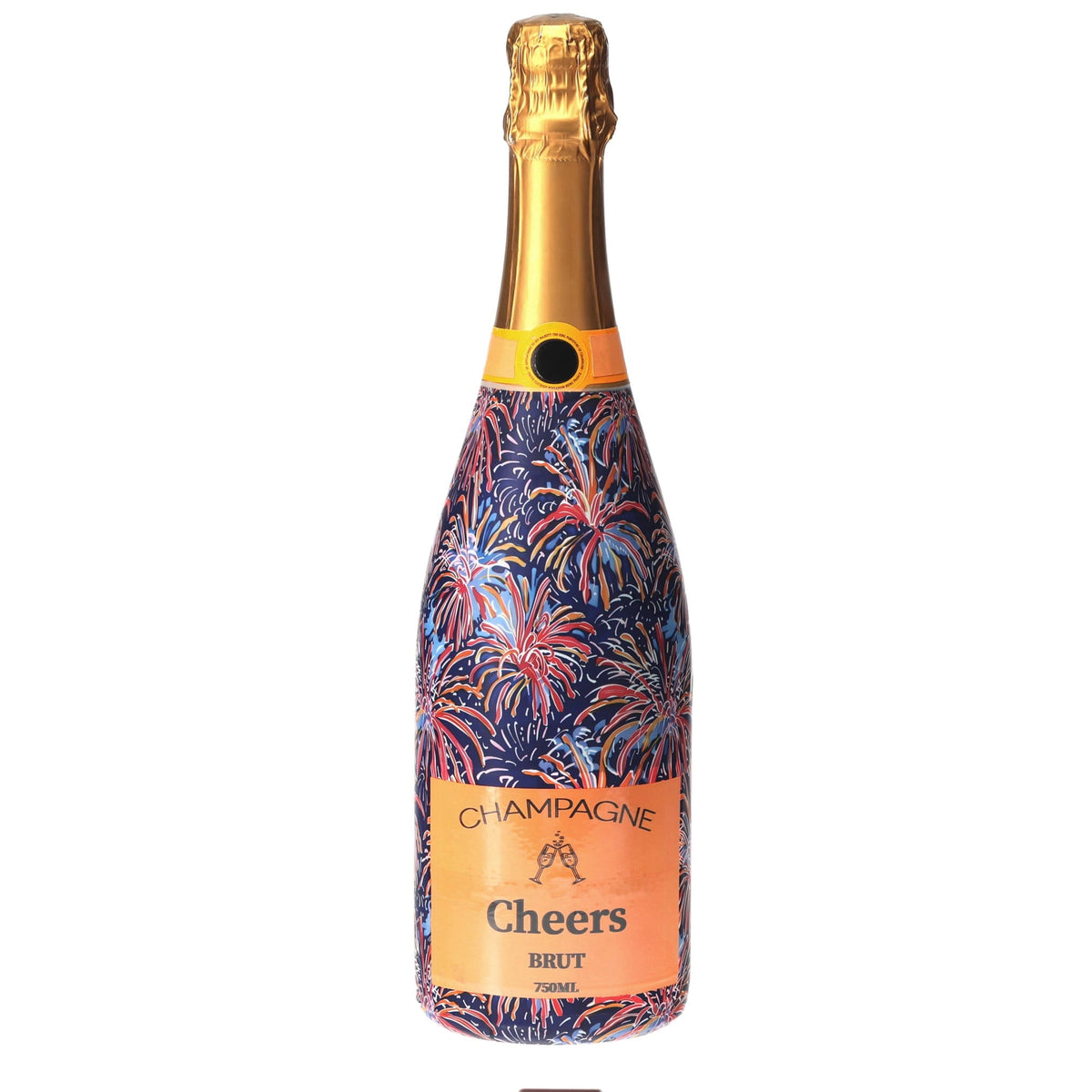 Festive Fireworks Champagne Bottle Wrap