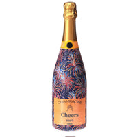 Festive Fireworks Champagne Bottle Wrap
