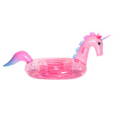 Clear Pink Glitter Unicorn