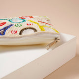 Pickleball Racket Beaded Coin Pouch