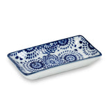 Blue/White Small Rectangle Dish-6Asst-3.5"L-1472