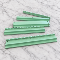Scalloped Solid Wood Tile Racks with Pushers (Set of 4)