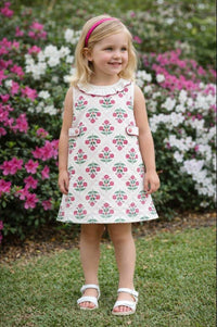 Madison Collection Girl's A line tab dress