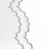 Double Scallop Embroidered Percale Euro Sham Pair
