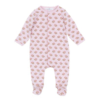 Tiny Tailgater Print Footie - Pink