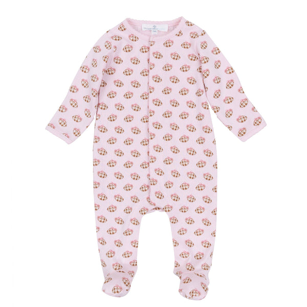 Tiny Tailgater Print Footie - Pink