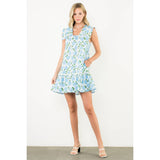 Sleeveless Flower Print Dress