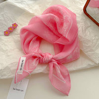 Pink fairy tale Floral Bandana Square scarf